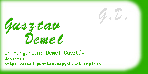 gusztav demel business card